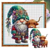 Christmas Yak Gnome-11CT Stamped Cross Stitch 50*50cm/19.69*19.69in