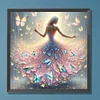 Diamond Painting -DIY Round Dril Girl in Butterfly Skirt