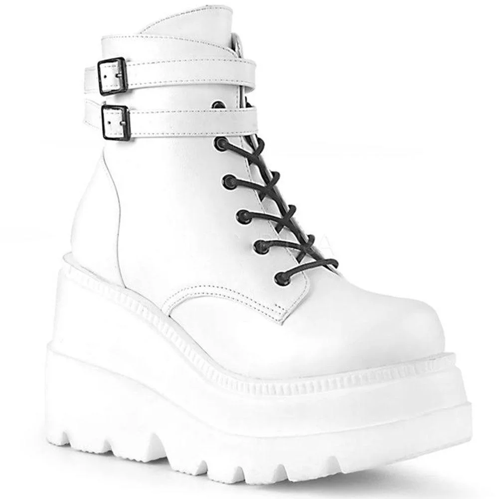 2021 Big sizes 43 Platform High Heels Gothic Style Vampire Freaks Shoes Cosplay Fashion Spring Autumn Wedges Ankle Boots Women 1108-1