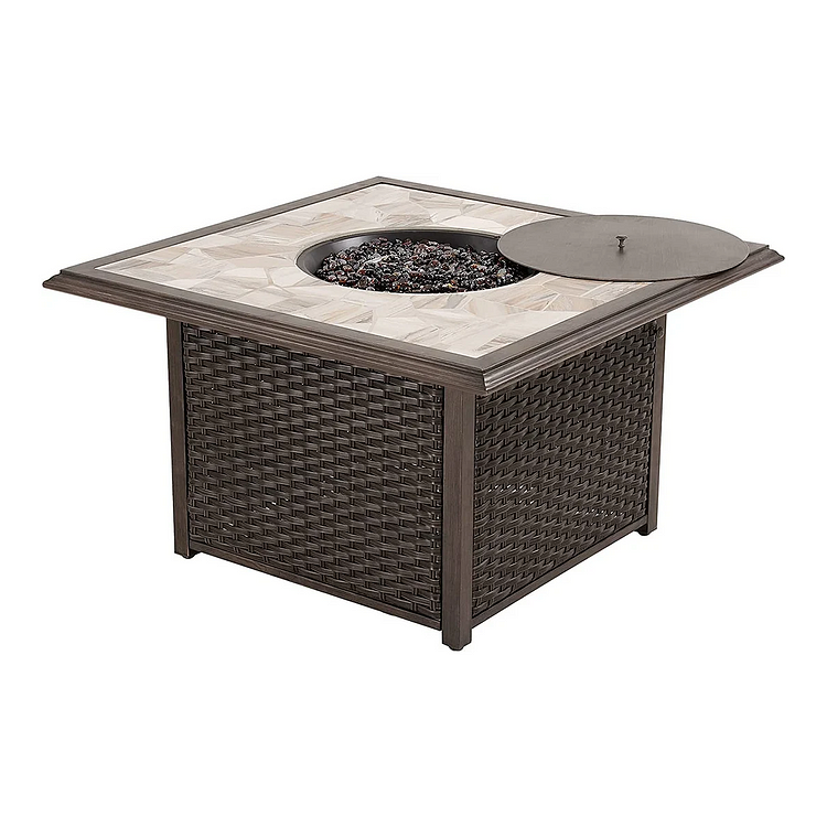 GRAND PATIO 41" & 43'' Outdoor Propane Fire Pit Table with Resin Wicker Base