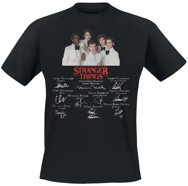 Stranger Things 3 Mike Eleven Dustin Lucas Will Film Lovers Netflix Fans Anniversary Signature Shirts - Life is Beautiful for You - SheChoic