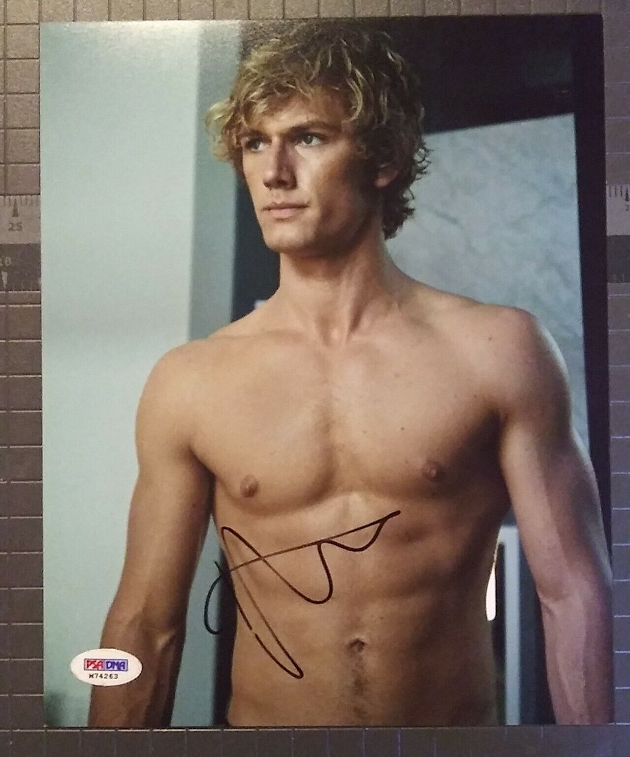 Alex Pettyfer signed 8x10 PSA DNA sticker only