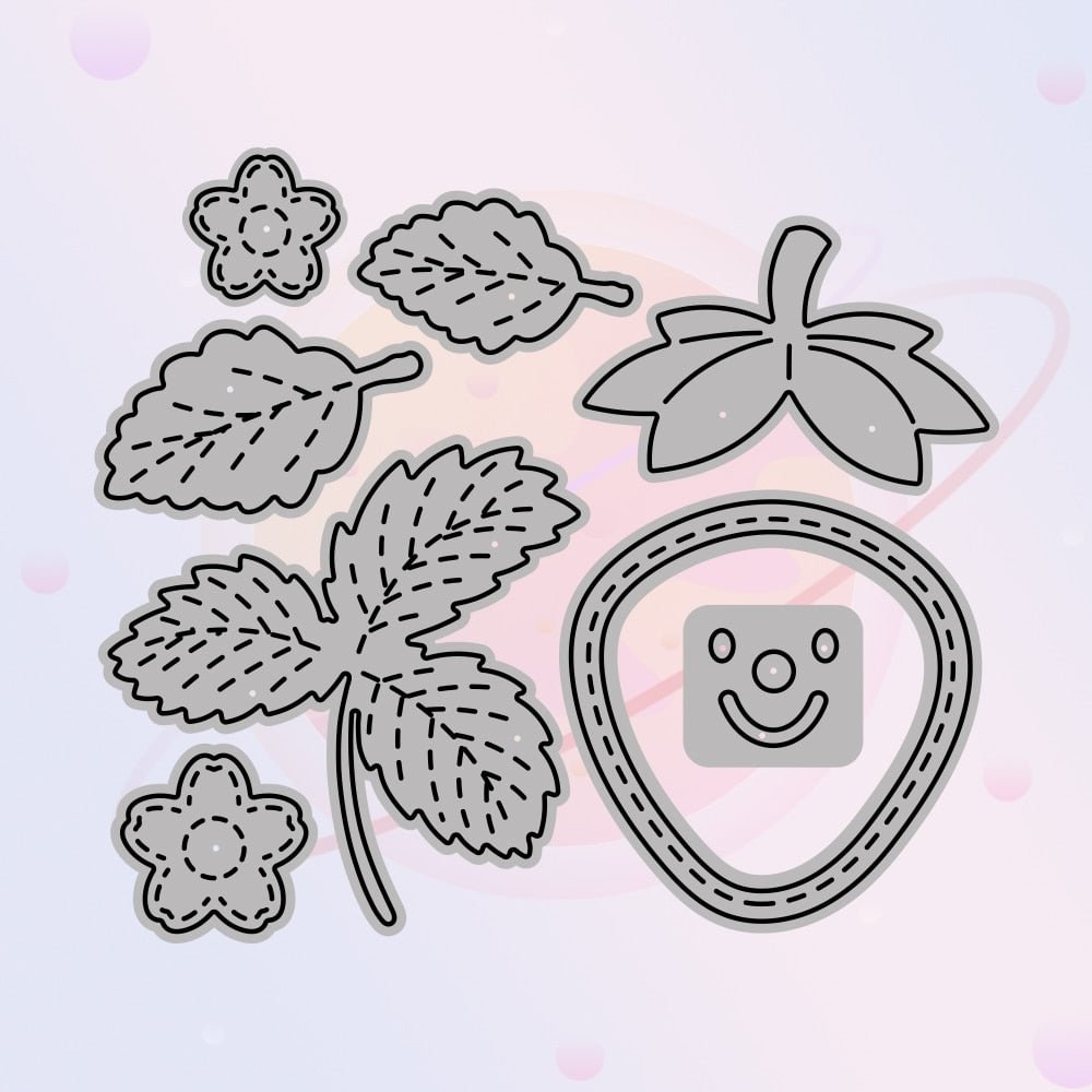 Sweet Strawberry Cutting Dies DIY Scrapbooking Embossed Metal Cut Dies For Crafts Card Making Spring Series Dies Stencil Decor
