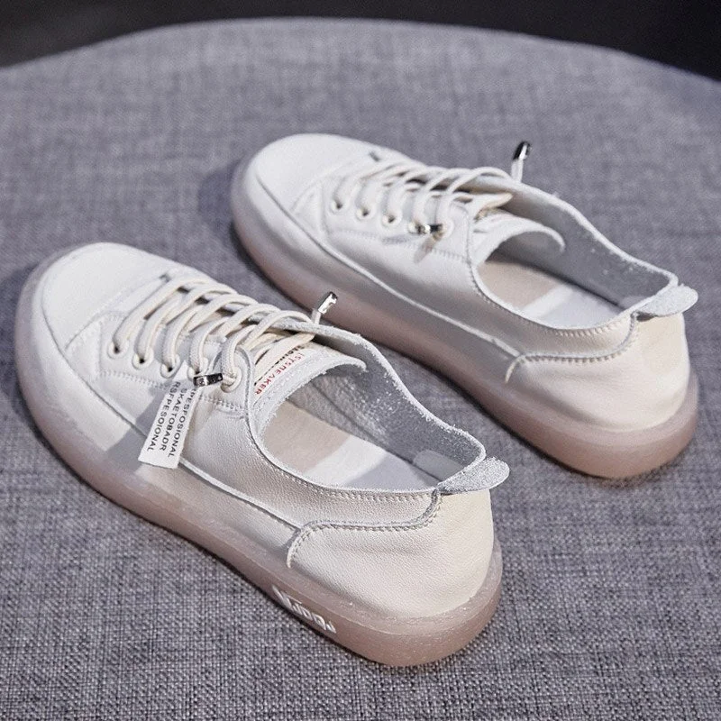 Genuine Leather White shoes woman classic summer women's sneakers soft cozy women athletic shoes brands walking shoes