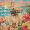 Diamond Painting -5D Full Round Drill French Bulldog Puppy(40x40cm)