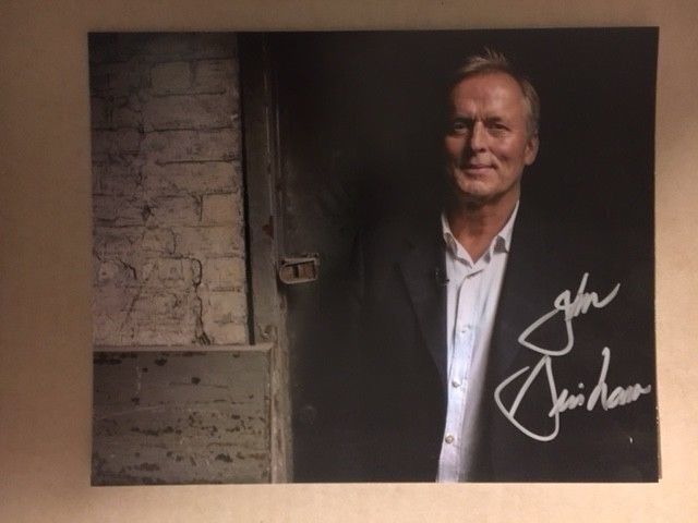 John Grisham Author Autographed 8x10 Photo Poster paintinggraph(Thoughtful Pose) COA