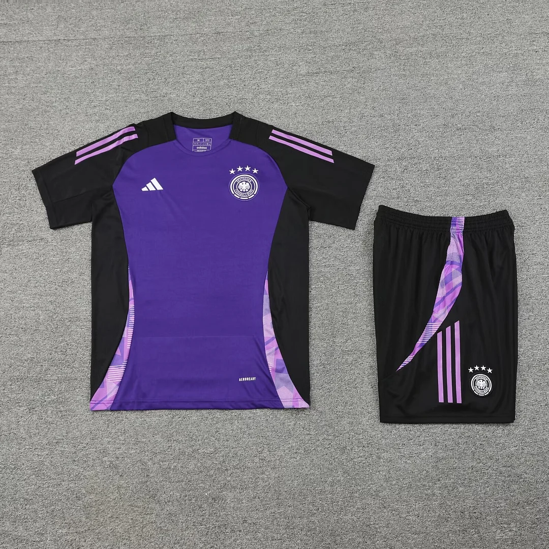 2024 Germany pre-match training Purple Shirt+Shorts 1:1 Thai Quality