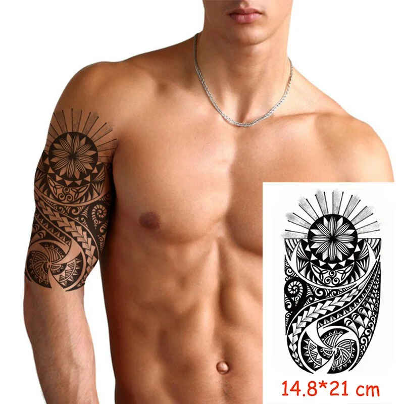 Temporary Tattoo Stickers Hands Together Peace Cross Fake Tatto Waterproof Tatoo Back Leg Arm Belly Big Size for Women Men Girl