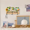 Wooden Special Shape Frog And Flower 3 Hooks No Punch Diamond Painting Hook Rail
