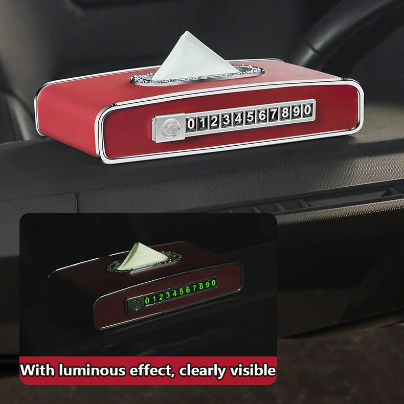 Car Clock Tissue Box with Holder