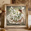 Flower Skirt Beauty-Partial Special Shaped Diamond Painting 30*30CM