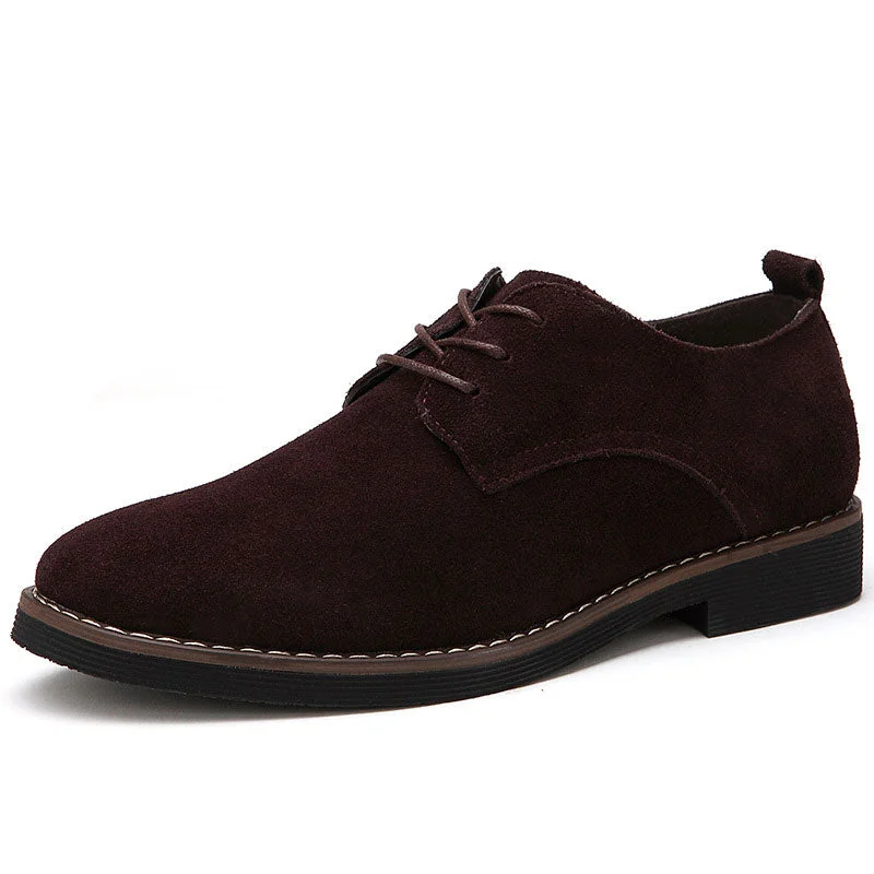 Fashion Men's Leather Shoes Classic Luxury Business Casual Formal Oxfords Shoes For Men Moccasin High Quality Suede Dress Shoes