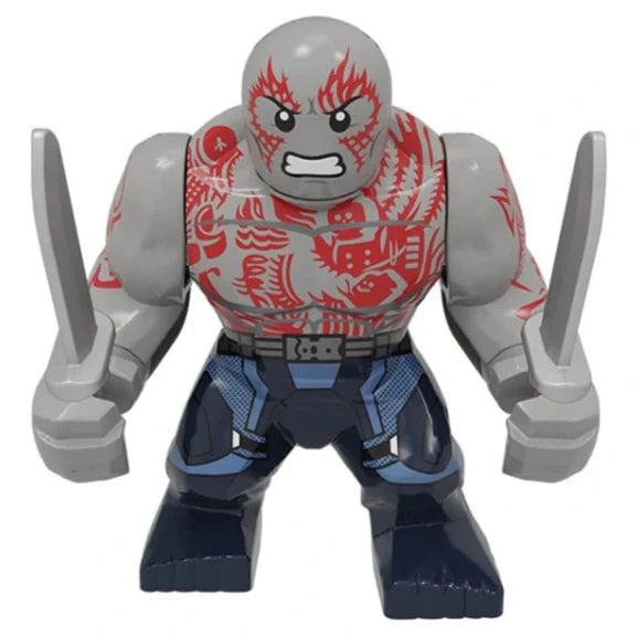 Drax the Destroyer Custom Marvel Superhero Large Minifigure Minifigure Bricks monstertoys