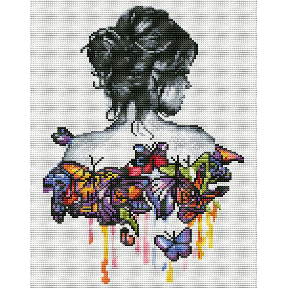 

Girl Back - 11CT Counted Cross Stitch - 40*50CM, 501 Original