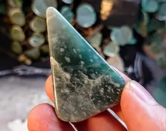 pornhint Pornhint Polished Jadeite Slice "Imperial Jade" from Myanmar for Crystal Healing / Collection / Gifting for Her and Him / Reiki