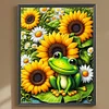 Diamond Painting -DIY Full Round Drill Sunflower Frog