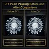 uk.everydayedeals DIY Pearl Painting With Frame - Handmade Self-Adhesive Pearls - Bright Sunflower(25*25cm)
