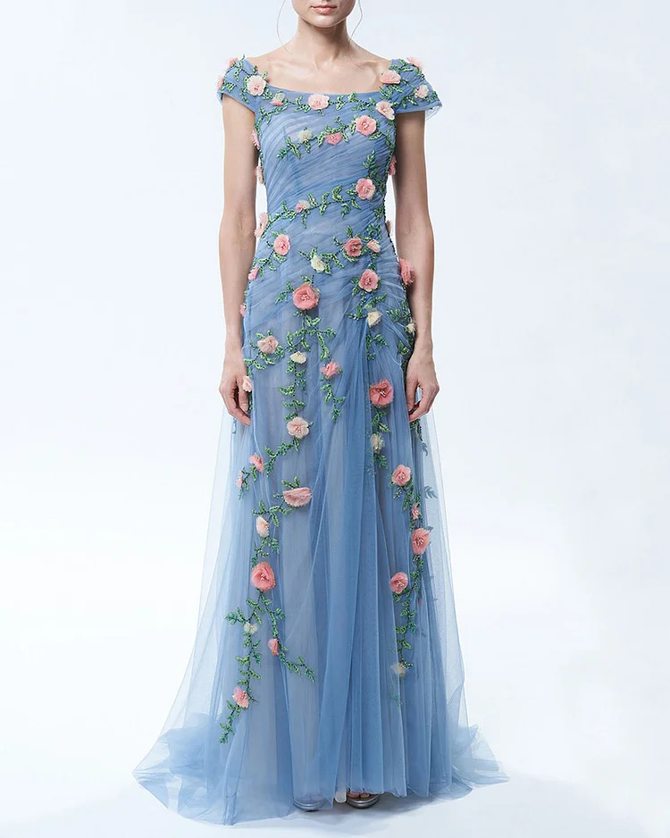 Elegant Romantic Floral Dress