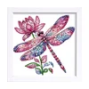 5D DIY Partial Special Shaped Drill Diamond Painting Kit Dragonfly Decor With Frame Kit 18x18cm