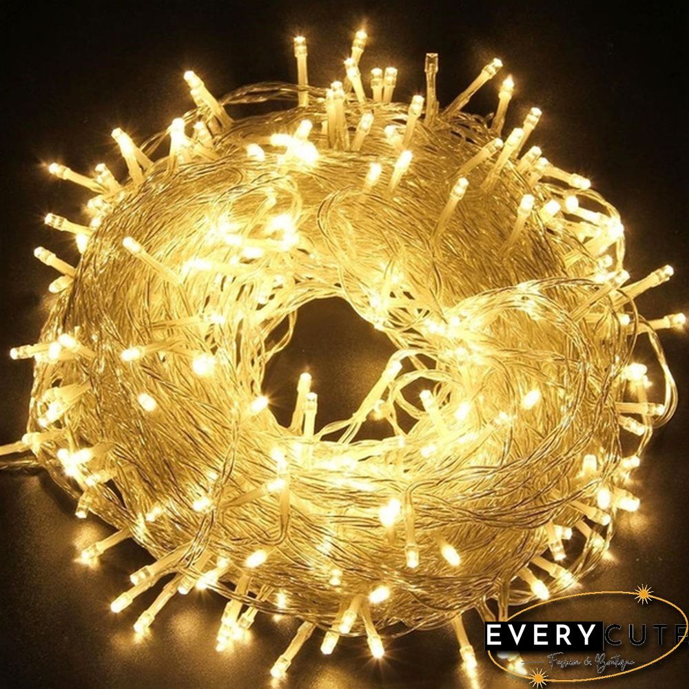 New Arrival 8 Modes Christmas Fairy Light Outdoor Waterproof AC 220V/110V 50M/20M/10M 500/200/100LED Fairy LED String Light Chirstmas String Garland For Xmas Wedding Christmas Party Holiday