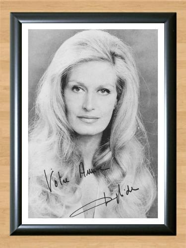 Dalida Julien Olympia 81 Signed Autographed Photo Poster painting Poster Print Memorabilia A4 Size