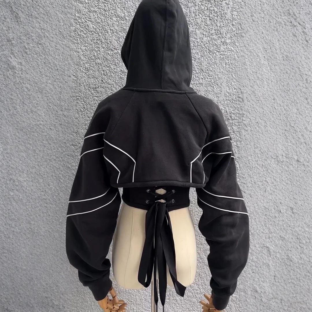 Custom Hoodie Corset Set Blending Sporty Vibes With A Touch Of Structure And Style