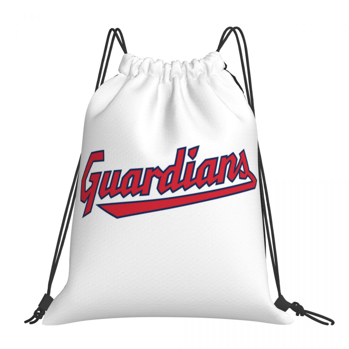 Cleveland Guardians Minimalist Text Waterproof Adjustable Lightweight Gym Drawstring Bag