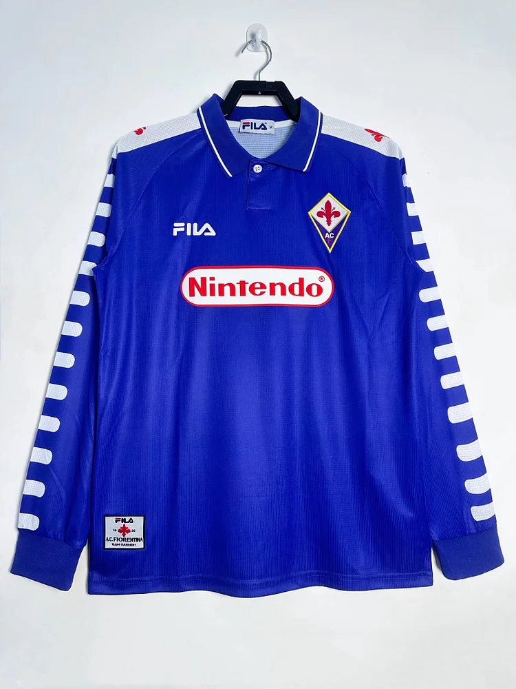 1998-99 Fiorentina Home Long Sleeve Retro Jersey