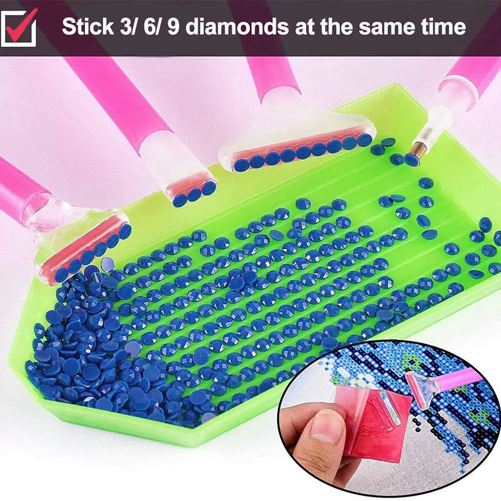 20pcs Diamond Painting Tools Set Drill Pen Glue DIY Rhinestone Picture Kit