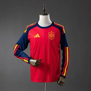 2026 Long Sleeve Spain Home Football Shirt 1:1 Thai Quality