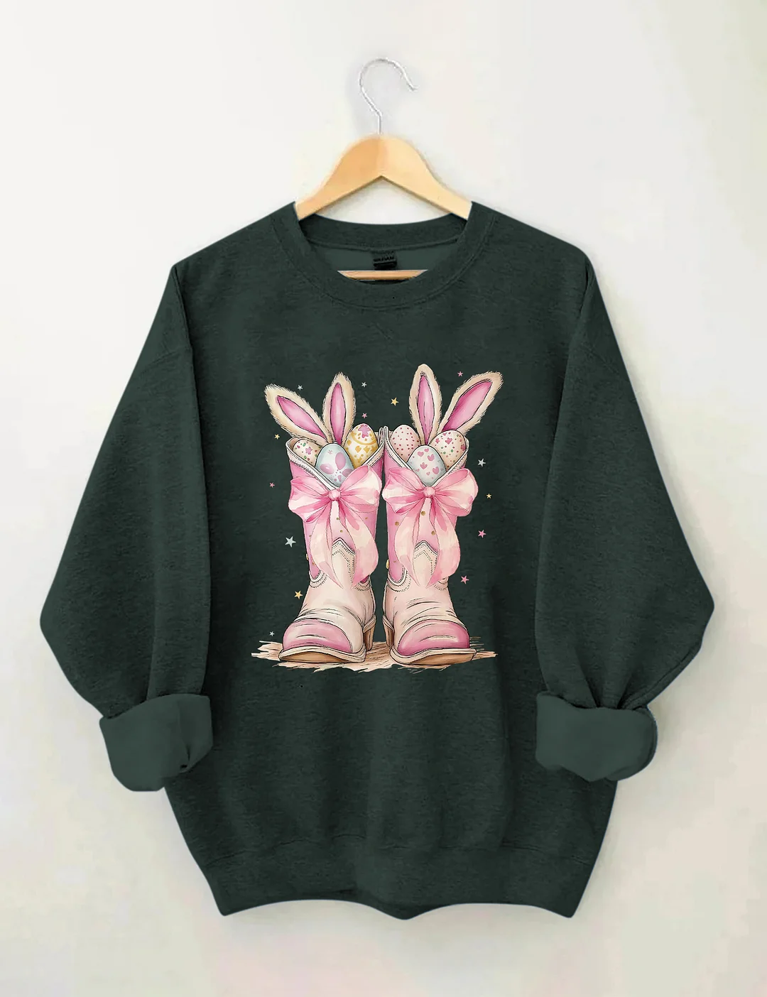  Cowboy Boots Easter Sweatshirt