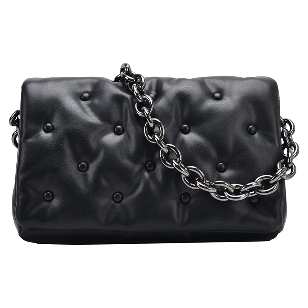 

Fashion Women Leather Chain Shoulder Bag Retro Quilted Underarm Bag Clutch, 501 Original