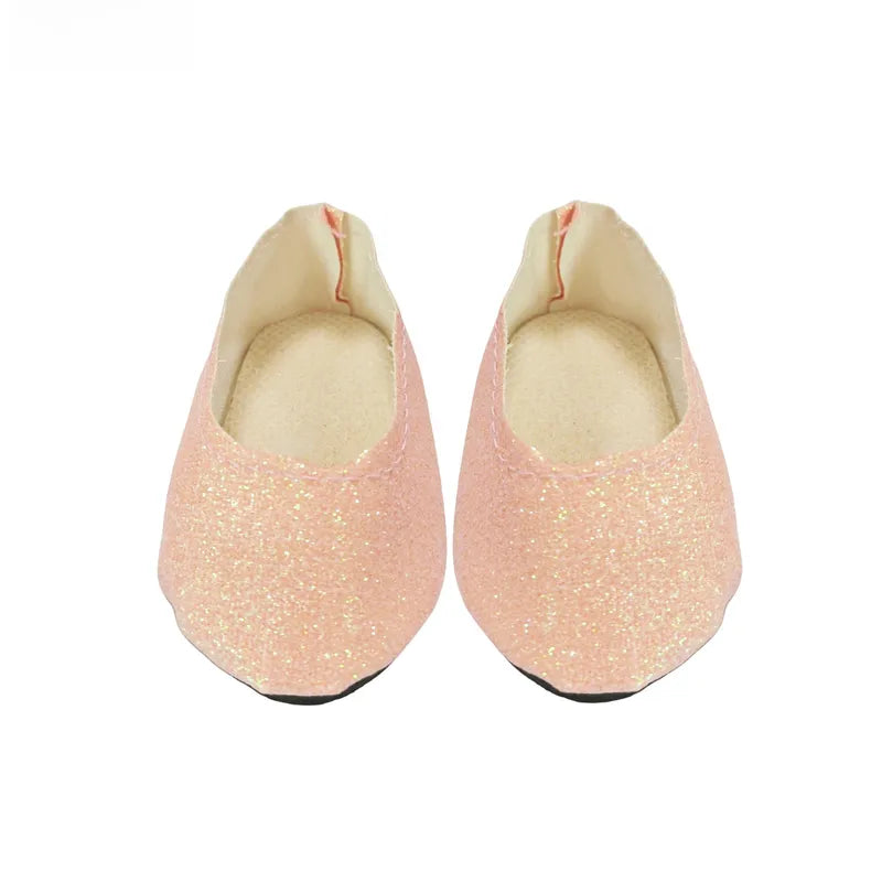 Yiwu Factory Direct Selling Doll Shoes 7.5cm Summer Doll 18 Inch American Girl Accessories Hot Sale