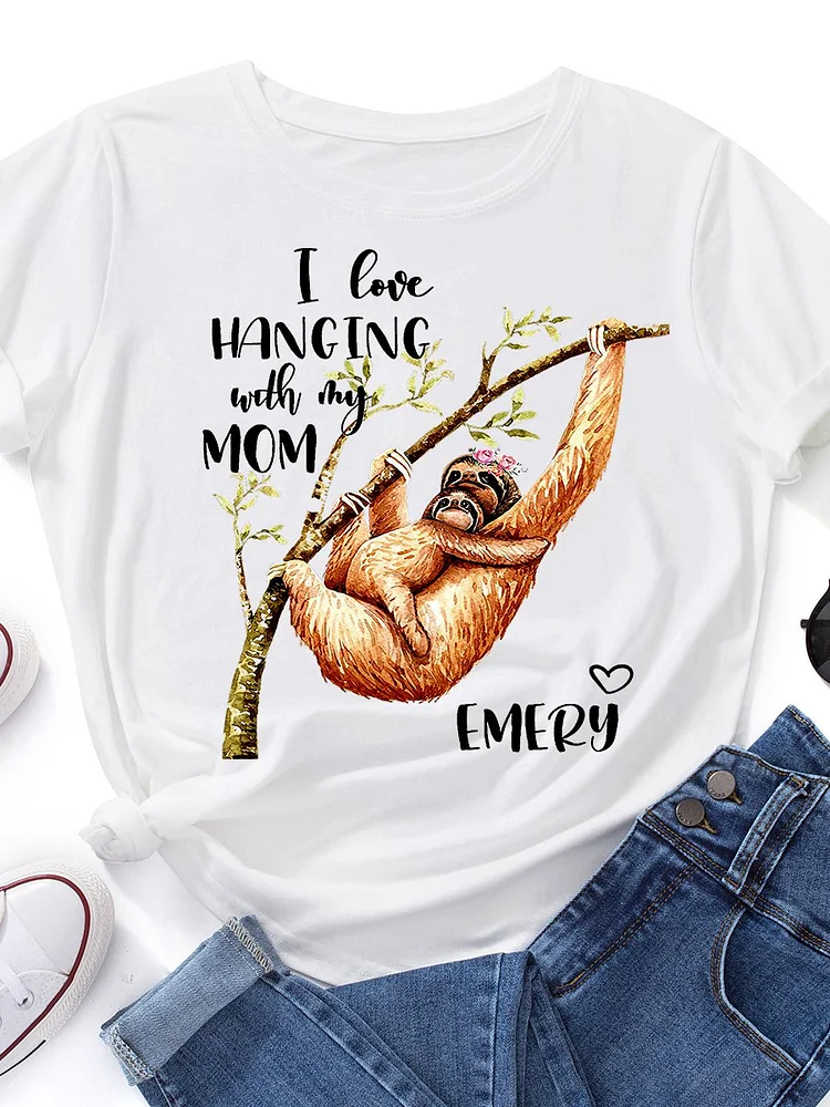 Bestdealfriday I Love Hanging With My Mom Women's T-Shirt