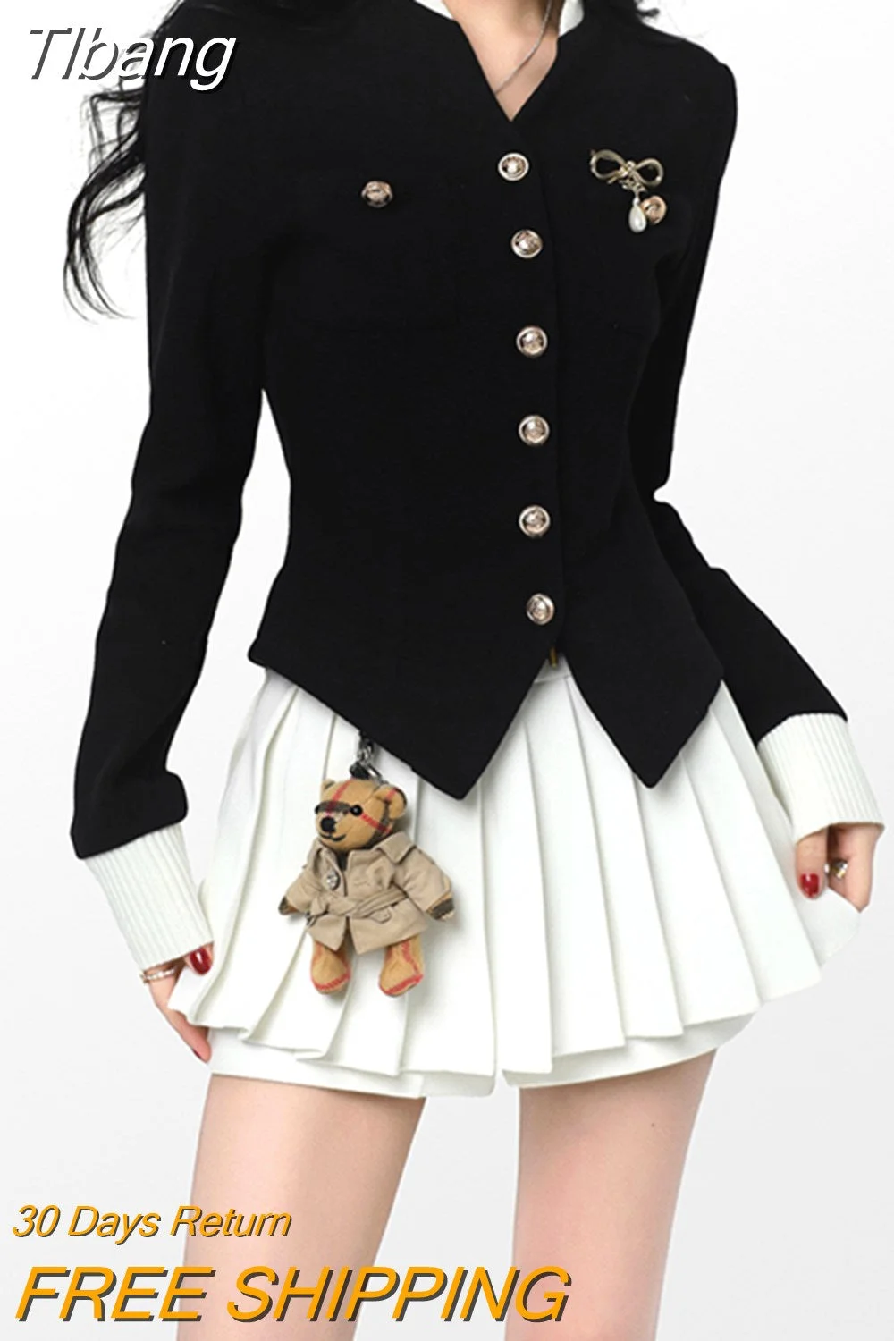Tlbang Vintage Two Piece Set Women Japanese Short Blazer Coat+mini Skirt Suit Female Casual Korean Fashion Sexy Kawaii Set 2023