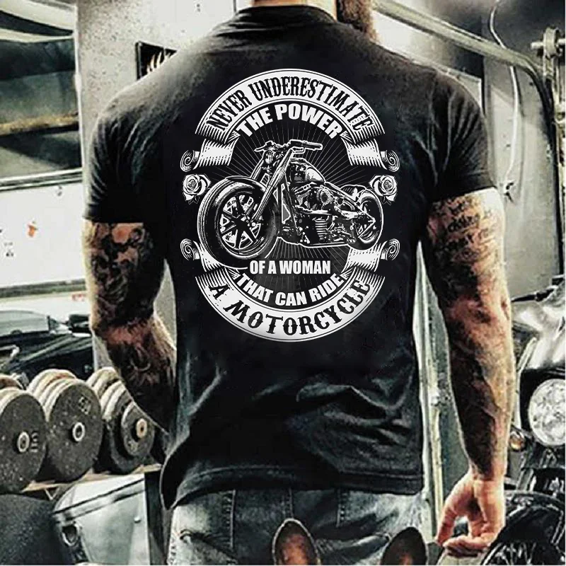 Men's Casual Motorcycle Printed T-Shirt