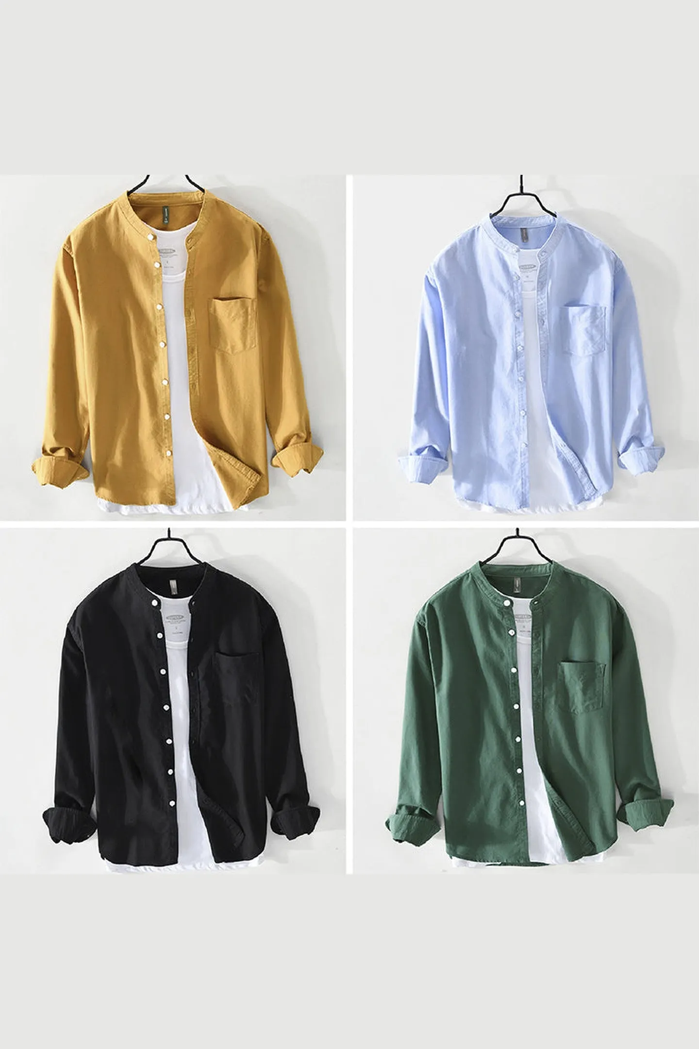 Men's Florence Cotton Shirt &ndash; Long Sleeve Button-Up Classic