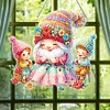 DIY Mothers Day Knitter Gnome Diamond Painting Single-sided Hanging Pendant