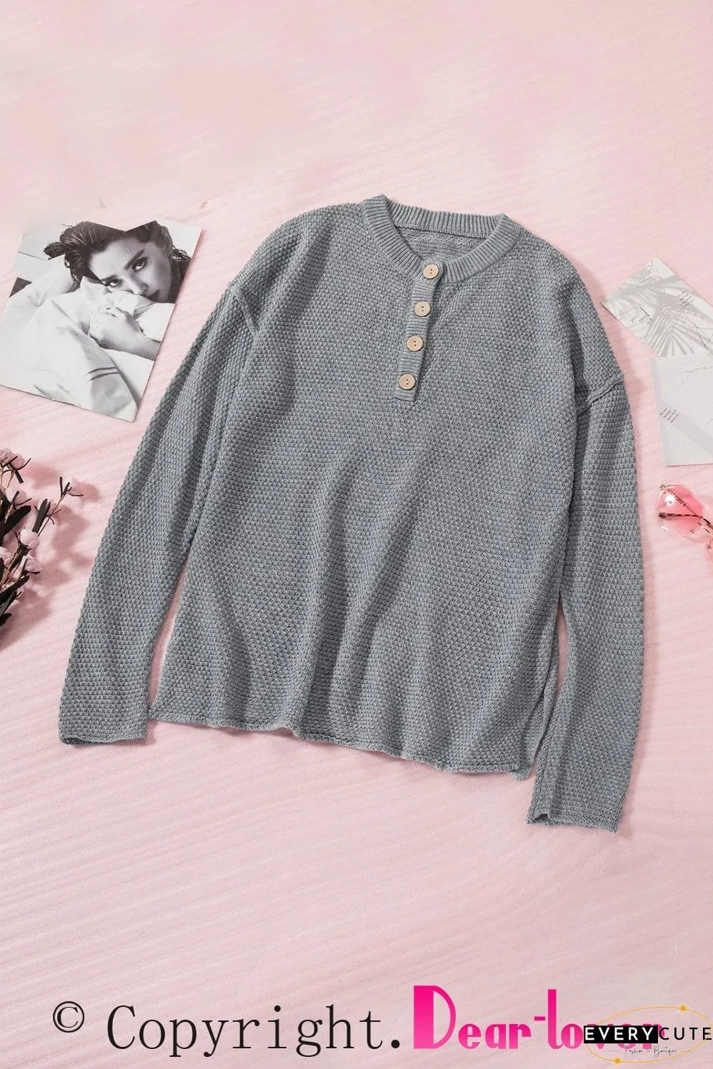 Women's Long Sleeve Henley Shirt