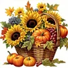 (Multi-Style) Harvest Basket-11CT Stamped Cross Stitch 40*40cm/15.75*15.75in