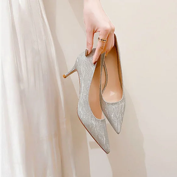 Breakj Breakj Wedding Shoes 2025 New Bridal Shoes Show Wedding Dress Two Wearing Crystal Shoes Wedding Dress High Heels