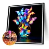 Glow-In-The-Dark Schmetterling - Rundbohrer Diamantmalerei - 30*30cm