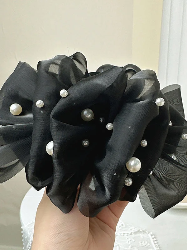 Flower Shape Gauze See-Through Hairclaw Clawclip