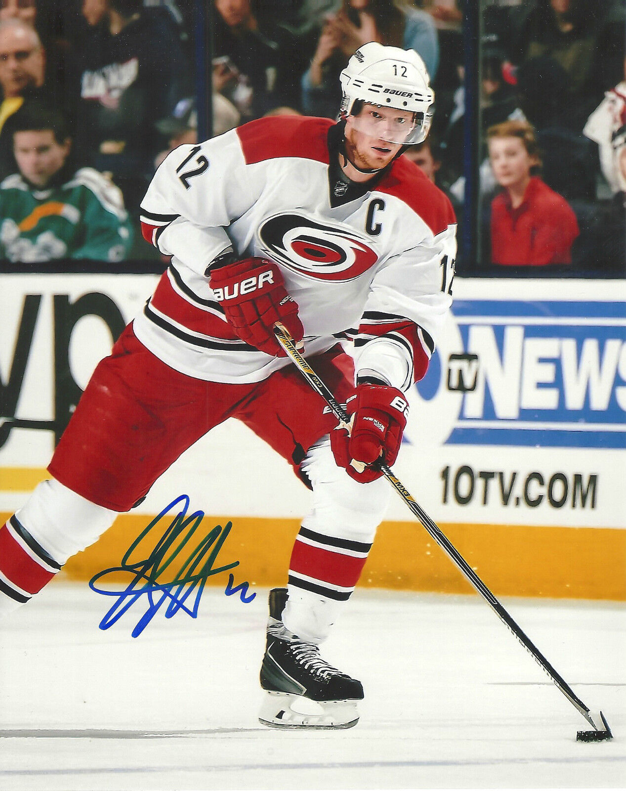 ERIC STAAL 'CAROLINA HURRICANES' ALL PRO FORWARD SIGNED 8X10 PICTURE *COA