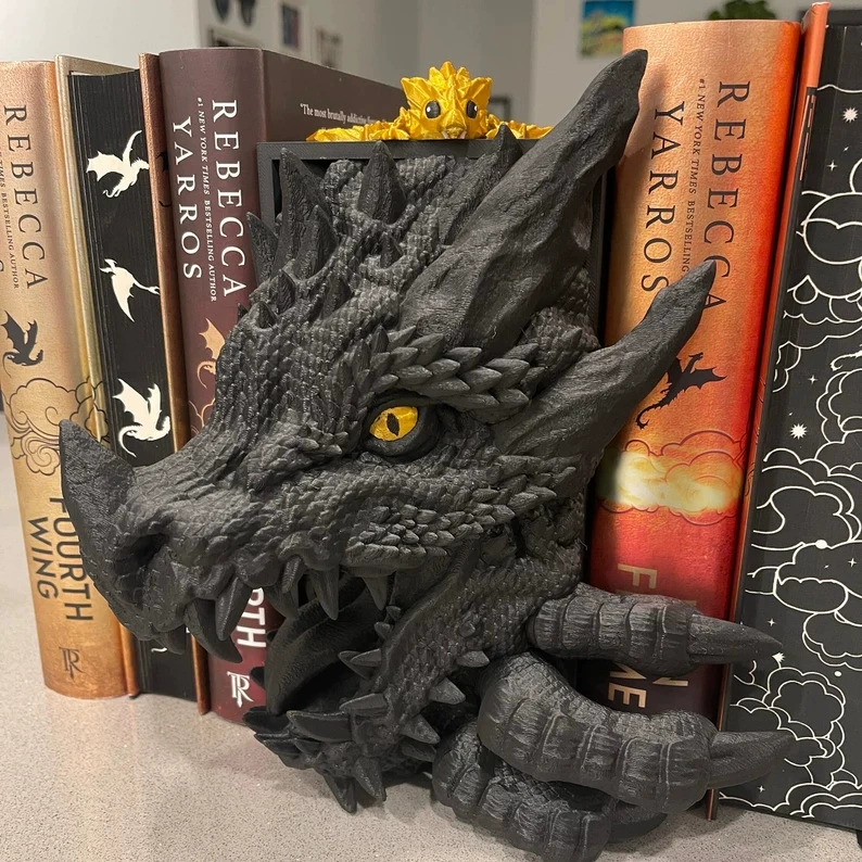Resin Dragon Book Shelf Bookends Desktop Ornament