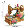Framed Diamond Painting - Special Shaped - Sewing Machine (25x25cm)