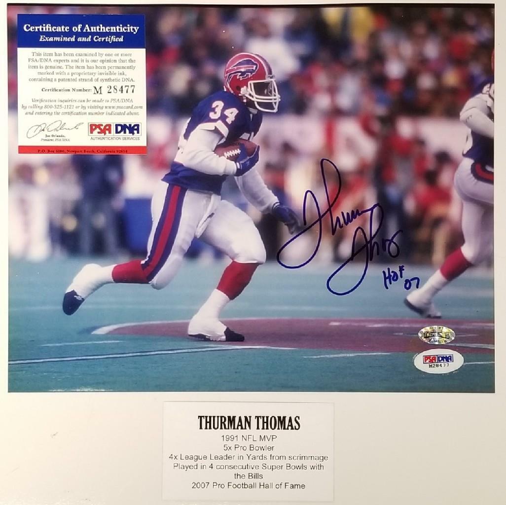 Thurman Thomas signed HOF 07