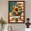 Diamond Painting -DIY Full Round Drill Union Jack Sunflower
