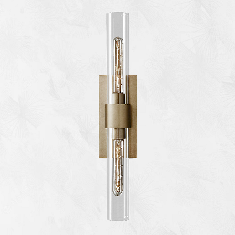 Modern Brass Wall Sconces with Glass