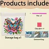 Diamond Painting Butterfly and Flower PU Storage Bag Coin Purse